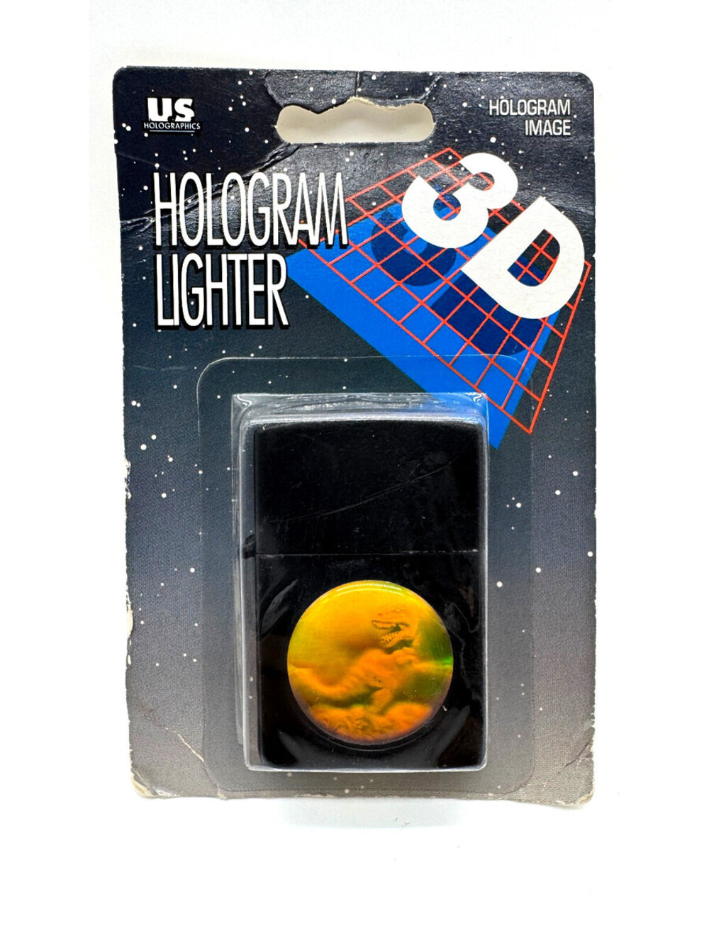 US Holographics 3D Dinosaur T-Rex Hologram Lighter - New/Sealed 1994